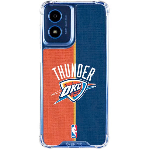 NBA OKC Thunder Split Moto G 5G (2024) Clear Case